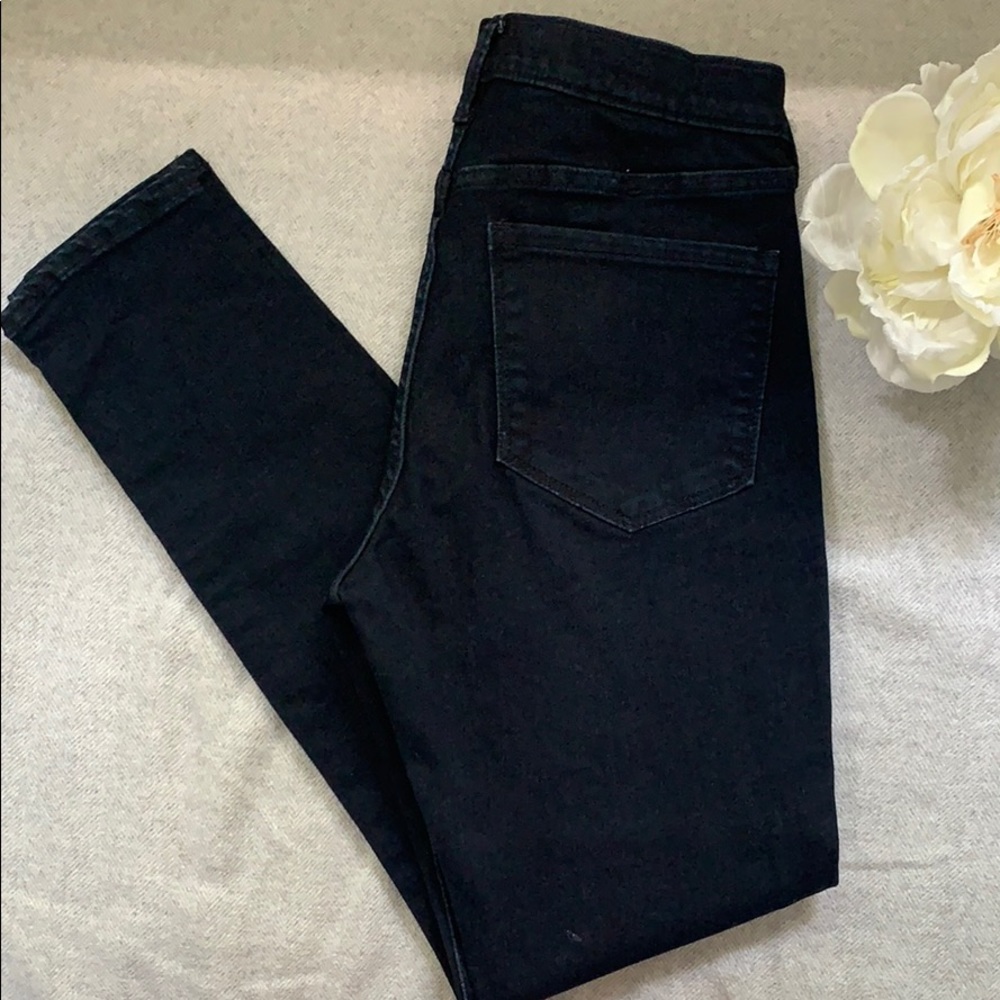 Banana Republic high rise skinny ankle dark blue
